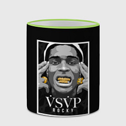 Кружка 3D ASAP Rocky: Gold Edition, цвет: 3D-светло-зеленый кант — фото 2