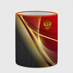 Кружка 3D RUSSIA SPORT: Gold Collection, цвет: 3D-оранжевый кант — фото 2