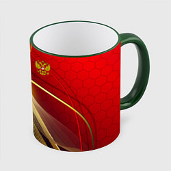 Кружка 3D RUSSIA SPORT: Gold Collection, цвет: 3D-зеленый кант