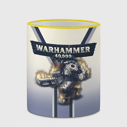 Кружка цветная Warhammer 40000: Tau Empire / 3D-Желтый кант – фото 2