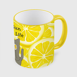 Кружка 3D More Sun In Your Life, цвет: 3D-желтый кант