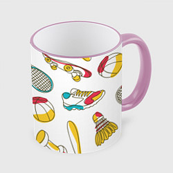Кружка 3D Sport Life, цвет: 3D-розовый кант