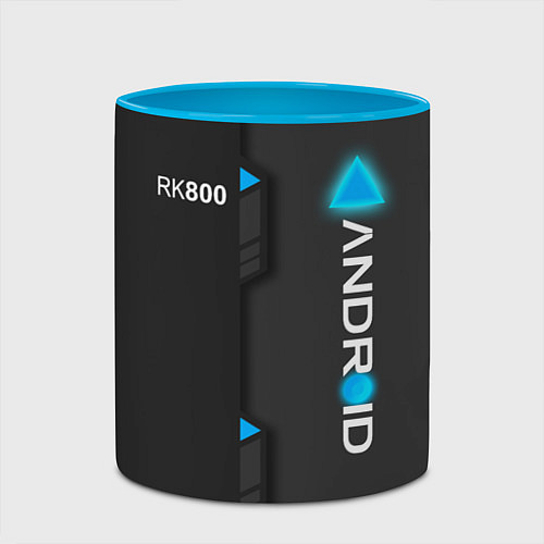 Кружка цветная RK800 Android / 3D-Белый + небесно-голубой – фото 2