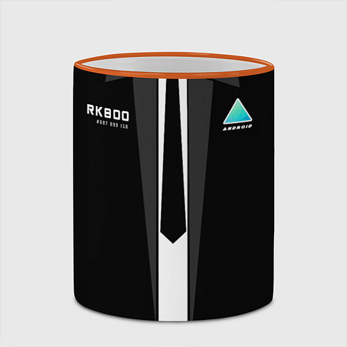 Кружка цветная RK800 Android Black / 3D-Оранжевый кант – фото 2