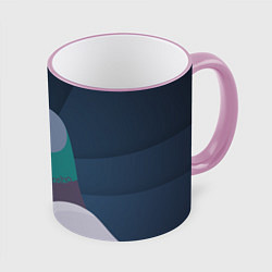 Кружка 3D Голубь Наташа, цвет: 3D-розовый кант