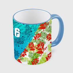 Кружка 3D Rainbow Six: Sunsplash Pack, цвет: 3D-небесно-голубой кант