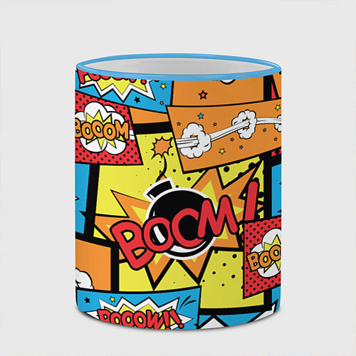 Кружка цветная Boom Pop Art / 3D-Небесно-голубой кант – фото 2