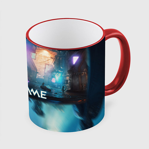 Кружка цветная WARFRAME FORTUNA / 3D-Красный кант – фото 1