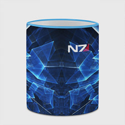 Кружка 3D Mass Effect: Blue Armor N7, цвет: 3D-небесно-голубой кант — фото 2
