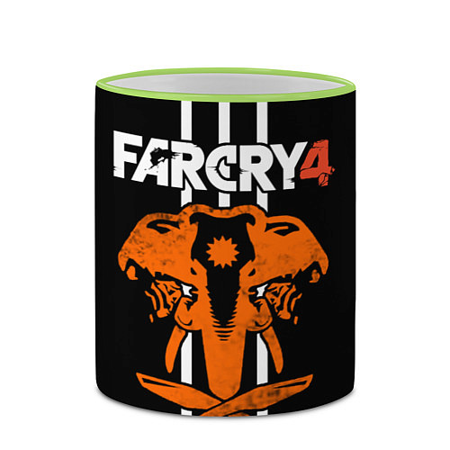 Кружка цветная Far Cry 4: Orange Elephant / 3D-Светло-зеленый кант – фото 2