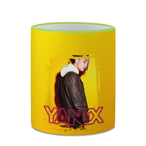 Кружка цветная Yanix: Yellow Mood / 3D-Светло-зеленый кант – фото 2