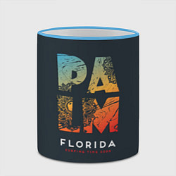 Кружка 3D Palm Florida: Surfing Time, цвет: 3D-небесно-голубой кант — фото 2