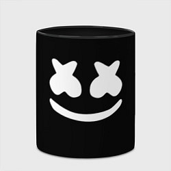 Кружка 3D Marshmello: Black Face, цвет: 3D-белый + черный — фото 2