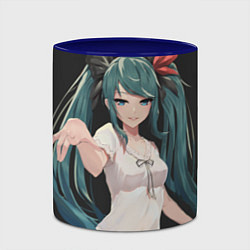 Кружка 3D Hatsune Miku, цвет: 3D-белый + синий — фото 2
