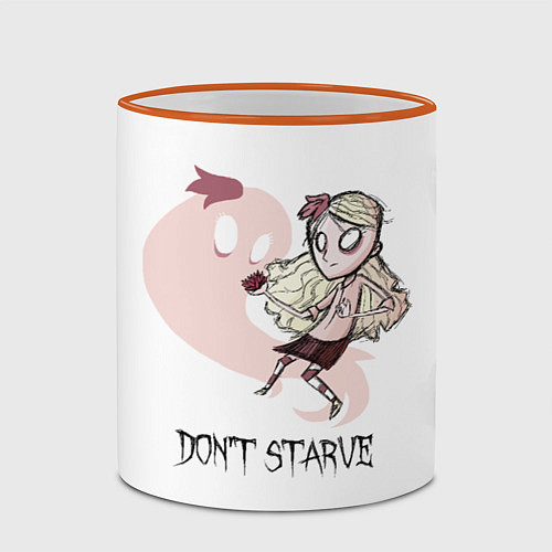Кружка цветная Don't Starve: Wendy / 3D-Оранжевый кант – фото 2