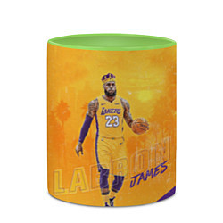 Кружка 3D LeBron James: NBA Star, цвет: 3D-белый + светло-зеленый — фото 2