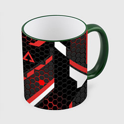 Кружка 3D CS:GO CYREX CARBON, цвет: 3D-зеленый кант