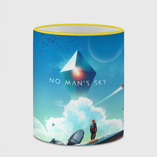 Кружка цветная No Man’s Sky: Atlas Rises / 3D-Желтый кант – фото 2