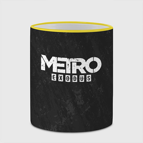 Кружка цветная Metro Exodus: Space Grey / 3D-Желтый кант – фото 2