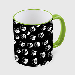 Кружка 3D MONOKUMA, цвет: 3D-светло-зеленый кант