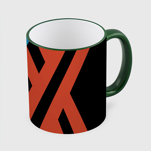 Кружка цветная Darling in the Franxx / 3D-Зеленый кант – фото 1