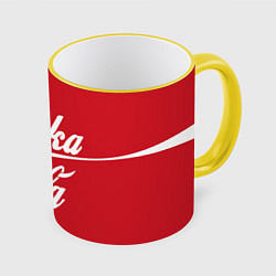 Кружка 3D Nuka Cola, цвет: 3D-желтый кант