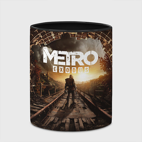 Кружка цветная Metro Exodus: Sunset / 3D-Белый + черный – фото 2