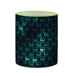 Кружка 3D TES: Blue Pattern, цвет: 3D-светло-зеленый кант — фото 2