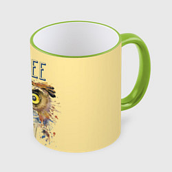 Кружка 3D Owls like coffee, цвет: 3D-светло-зеленый кант