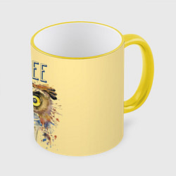 Кружка 3D Owls like coffee, цвет: 3D-желтый кант