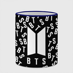 Кружка 3D BTS: Black Style, цвет: 3D-синий кант — фото 2