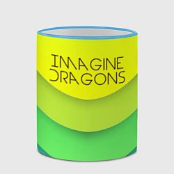 Кружка 3D Imagine Dragons: Lime Colour, цвет: 3D-небесно-голубой кант — фото 2