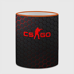 Кружка 3D CS:GO Grey Carbon, цвет: 3D-оранжевый кант — фото 2