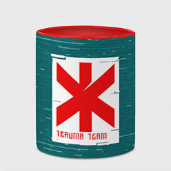 Кружка 3D Cyberpunk: Trauma Team, цвет: 3D-белый + красный — фото 2