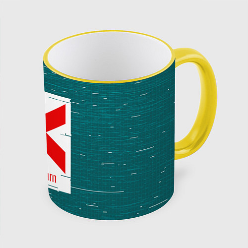 Кружка цветная Cyberpunk: Trauma Team / 3D-Желтый кант – фото 1