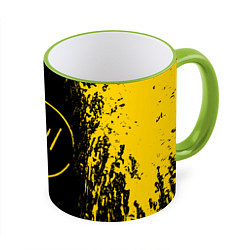 Кружка 3D 21 Pilots: Yellow & Black, цвет: 3D-светло-зеленый кант