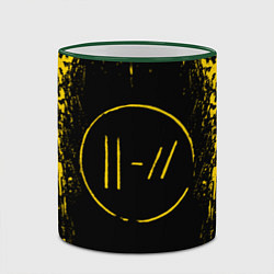 Кружка 3D 21 Pilots: Yellow & Black, цвет: 3D-зеленый кант — фото 2