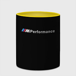 Кружка 3D BMW PERFORMANCE ЧЁРНЫЙ БМВ, цвет: 3D-белый + желтый — фото 2