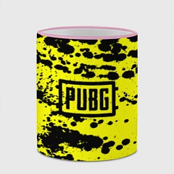 Кружка 3D PUBG: Yellow Stained, цвет: 3D-розовый кант — фото 2