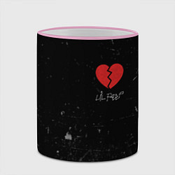 Кружка 3D Lil Peep: Broken Heart, цвет: 3D-розовый кант — фото 2
