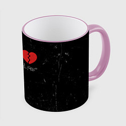 Кружка 3D Lil Peep: Broken Heart, цвет: 3D-розовый кант