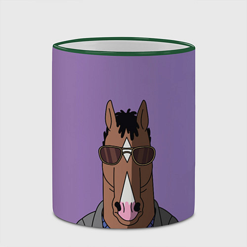 Кружка цветная Конь БоДжек / 3D-Зеленый кант – фото 2