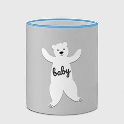 Кружка 3D Baby Bear, цвет: 3D-небесно-голубой кант — фото 2