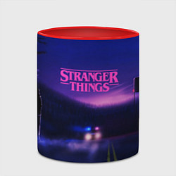Кружка 3D Stranger Things: Neon Road, цвет: 3D-белый + красный — фото 2