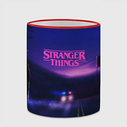 Кружка 3D Stranger Things: Neon Road, цвет: 3D-красный кант — фото 2