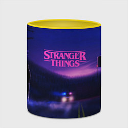 Кружка 3D Stranger Things: Neon Road, цвет: 3D-белый + желтый — фото 2