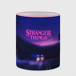 Кружка 3D Stranger Things: Neon Road, цвет: 3D-розовый кант — фото 2