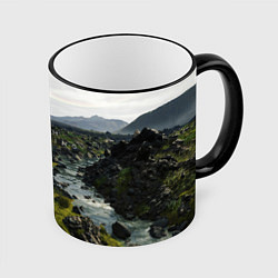 Кружка 3D Death Stranding: Green World, цвет: 3D-черный кант