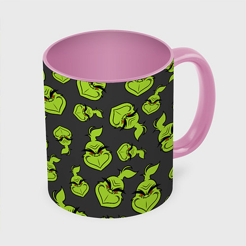 Кружка цветная The Grinch / 3D-Белый + розовый – фото 1