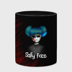 Кружка 3D Sally Face окровавленное лицо, цвет: 3D-белый + черный — фото 2